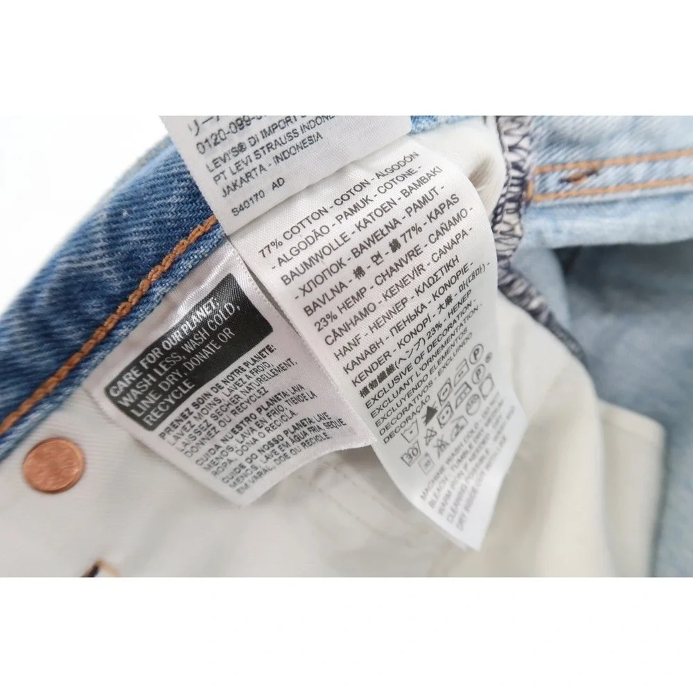 LEVI'S Premium Big E Lot‎ 551 Z Distressed Straight Fit Denim Jeans Mens 30x30